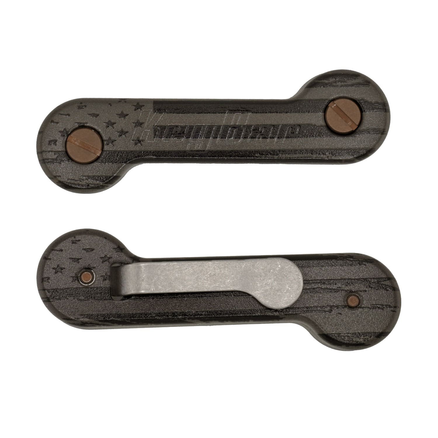 Black & Gray Flag Aluminum KeyBar