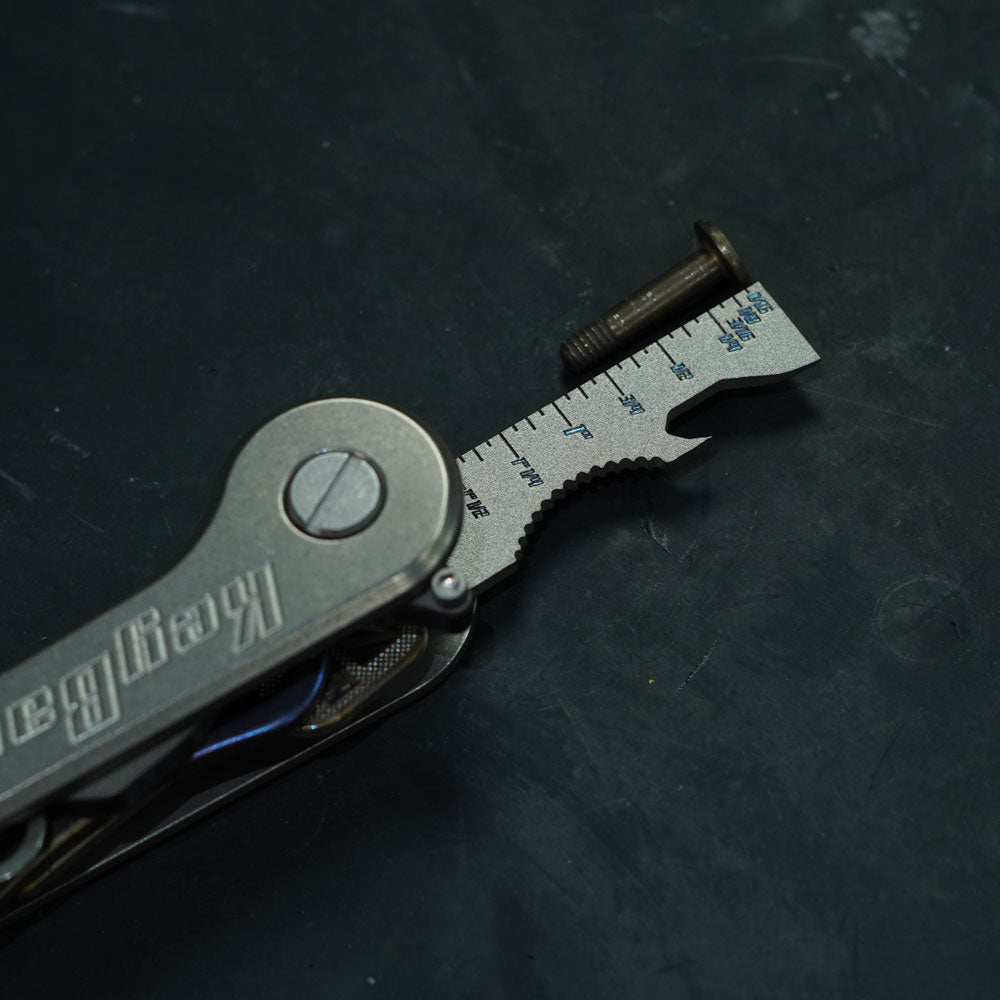 Titanium-Multi-Tool-KeyBar-Key-and-Tool-Organizer-ruler-measuring