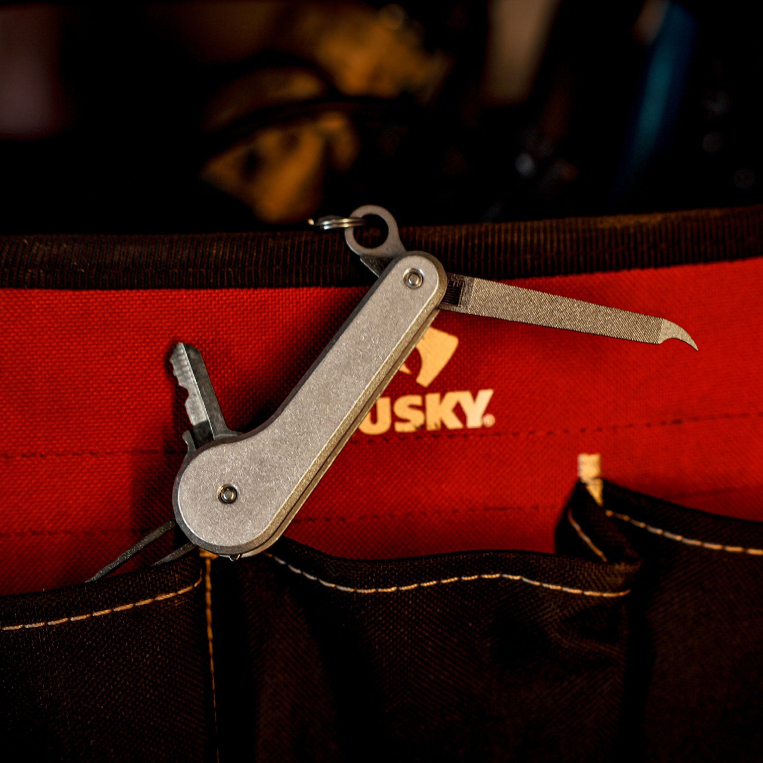 その他 KeyBar JR G10/Stonewashed Aluminum Stonewashed Aluminum KeyBar JR | Compact Aluminum Key & Tool