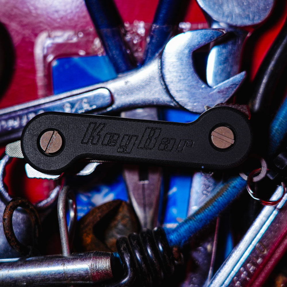 Black G10 KeyBar | Lightweight Composite Key & Tool Organizer | KeyBar