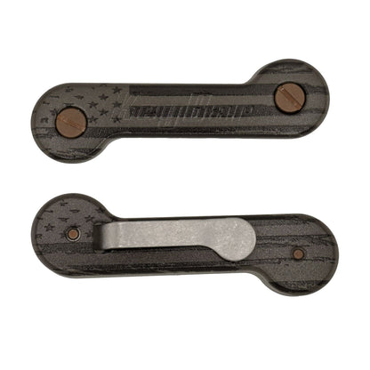 Black & Gray Flag Aluminum KeyBar