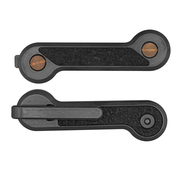 Blackwashed Titanium KeyBar with Cordura Skin | Black Rubber Grip