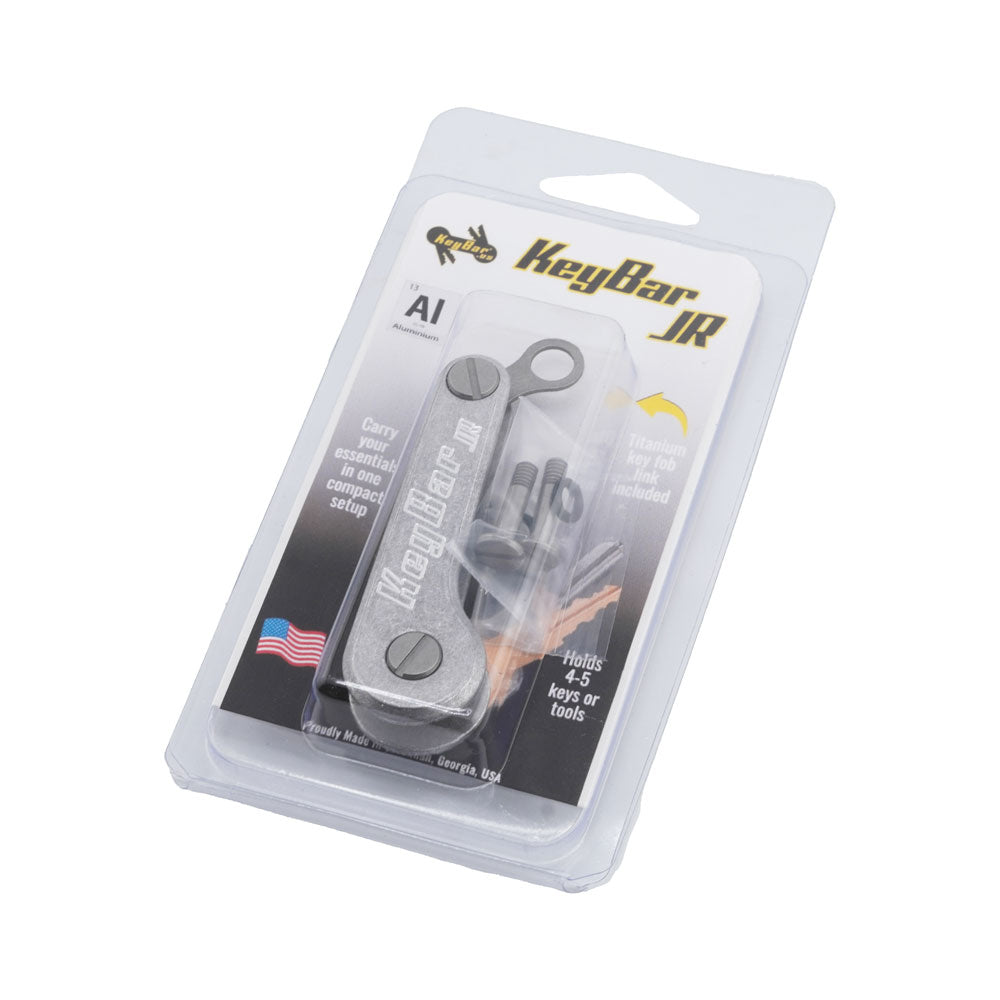 Stonewashed Aluminum KeyBar JR | Compact Aluminum Key & Tool