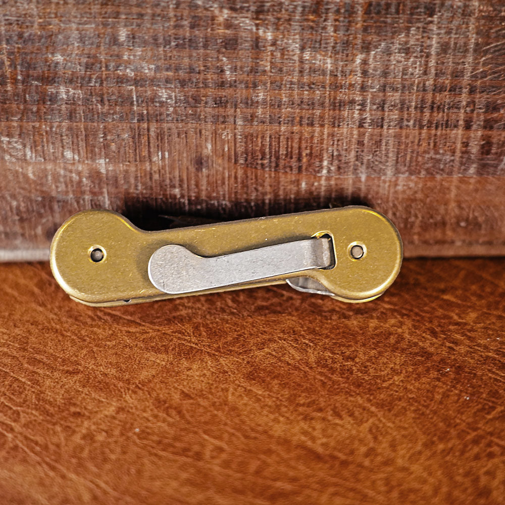 keybar slayer brass エージング加工仕様モデル+4点セット Brass KeyBar | Solid Brass Key & Tool Organizer | KeyBar