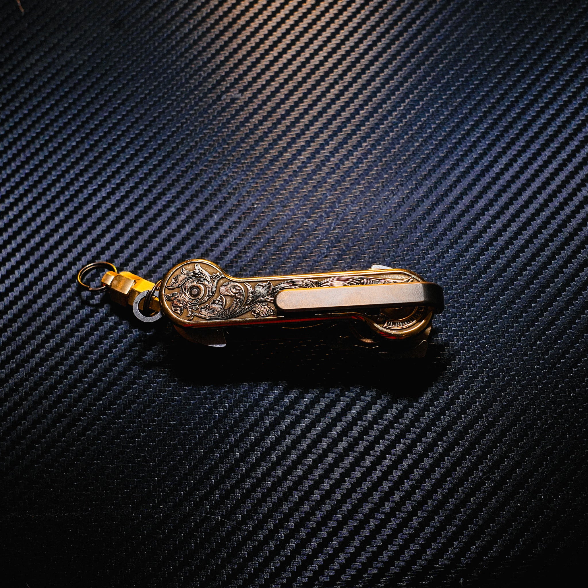 EngraverHand Edition 2.0 Brass KeyBar | Engraved Brass Key & Tool