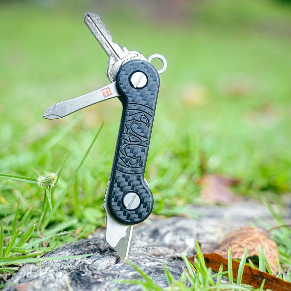Hawk Carbon Fiber Titanium KeyBar | Key & Tool Organizer | KeyBar