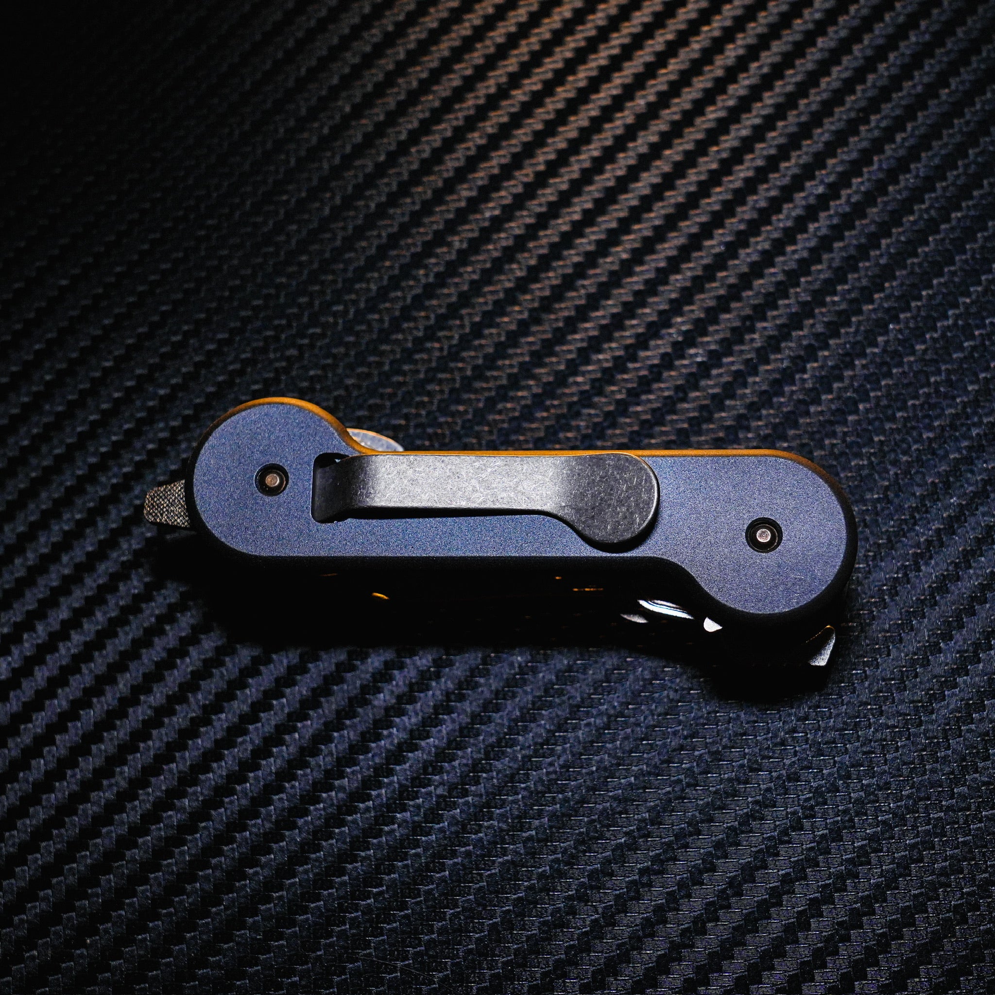 Midnight Titanium KeyBar | Blue-Black Titanium Key & Tool