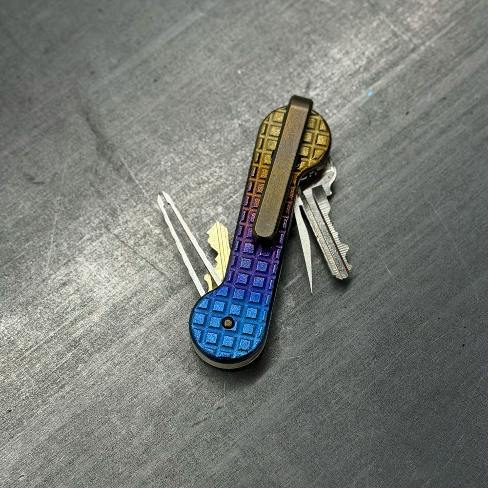 Multicolor Grenade Titanium KeyBar | Rugged Titanium Key Organizer