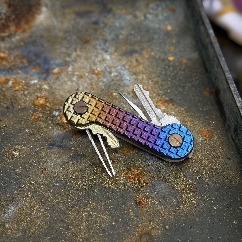 Multicolor Grenade Titanium KeyBar | Rugged Titanium Key Organizer