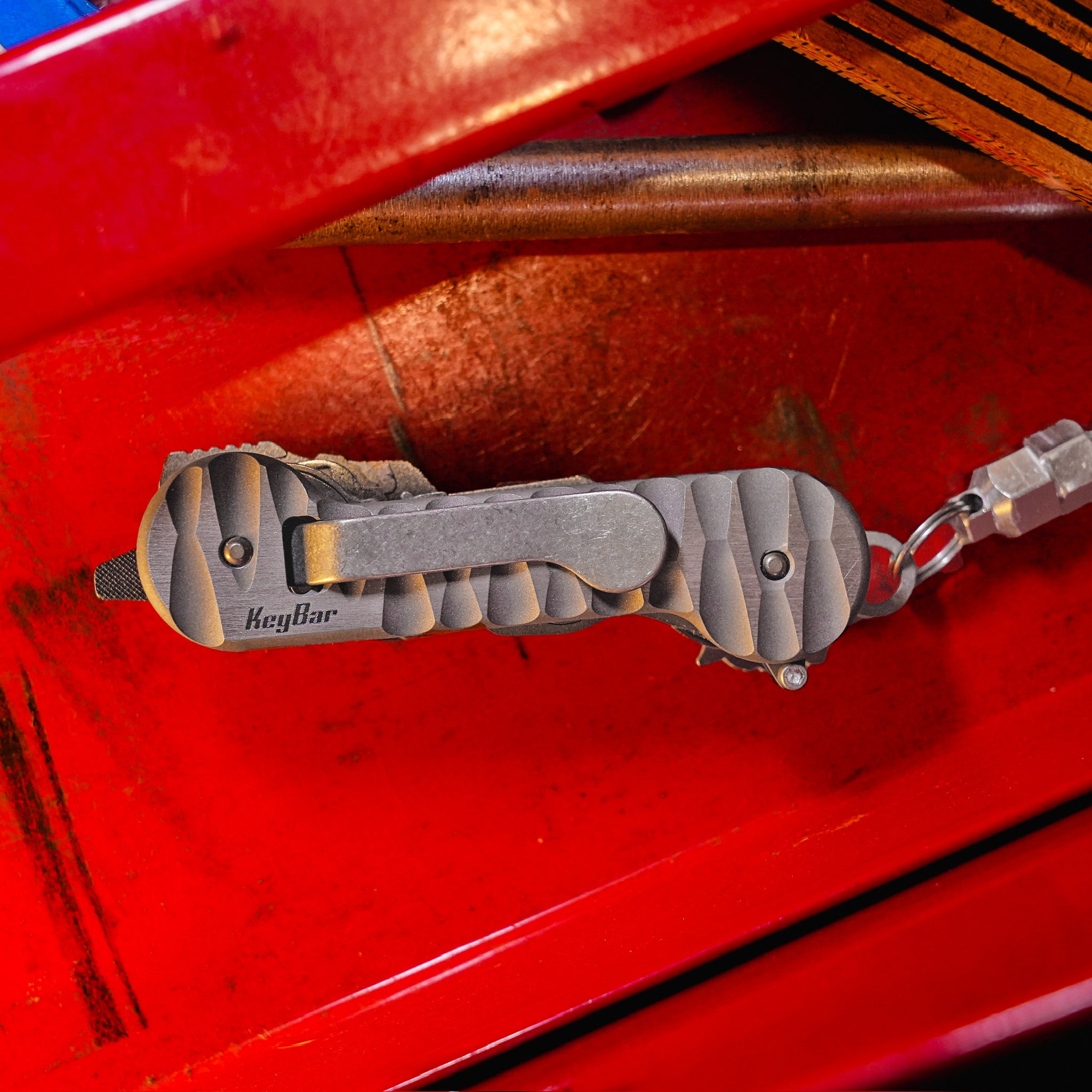 Slayer Titanium KeyBar | Grooved Titanium Key & Tool Organizer