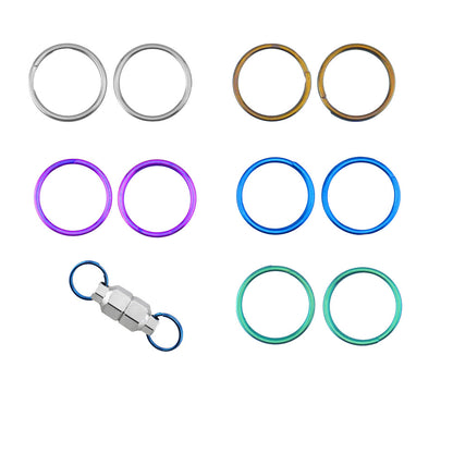 Titanium Split Rings - 14mm