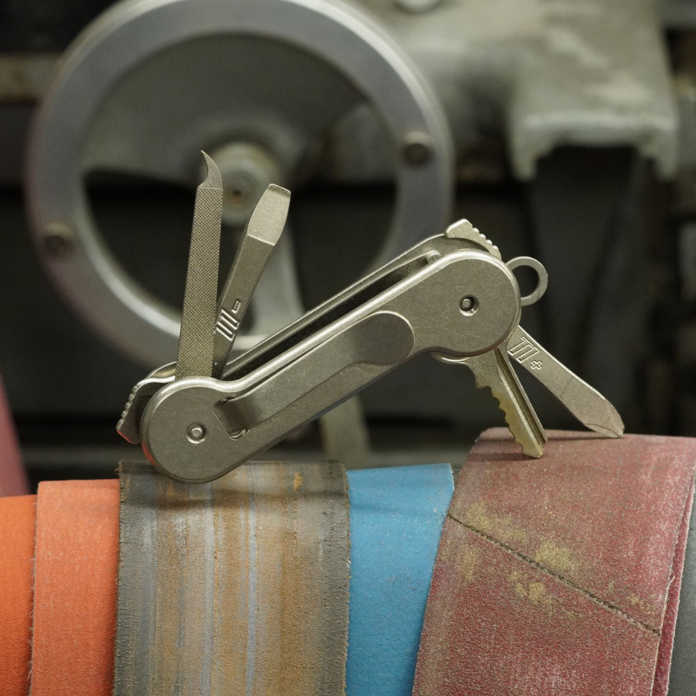 Titanium KeyBar | Durable Stonewashed Key & Tool Organizer