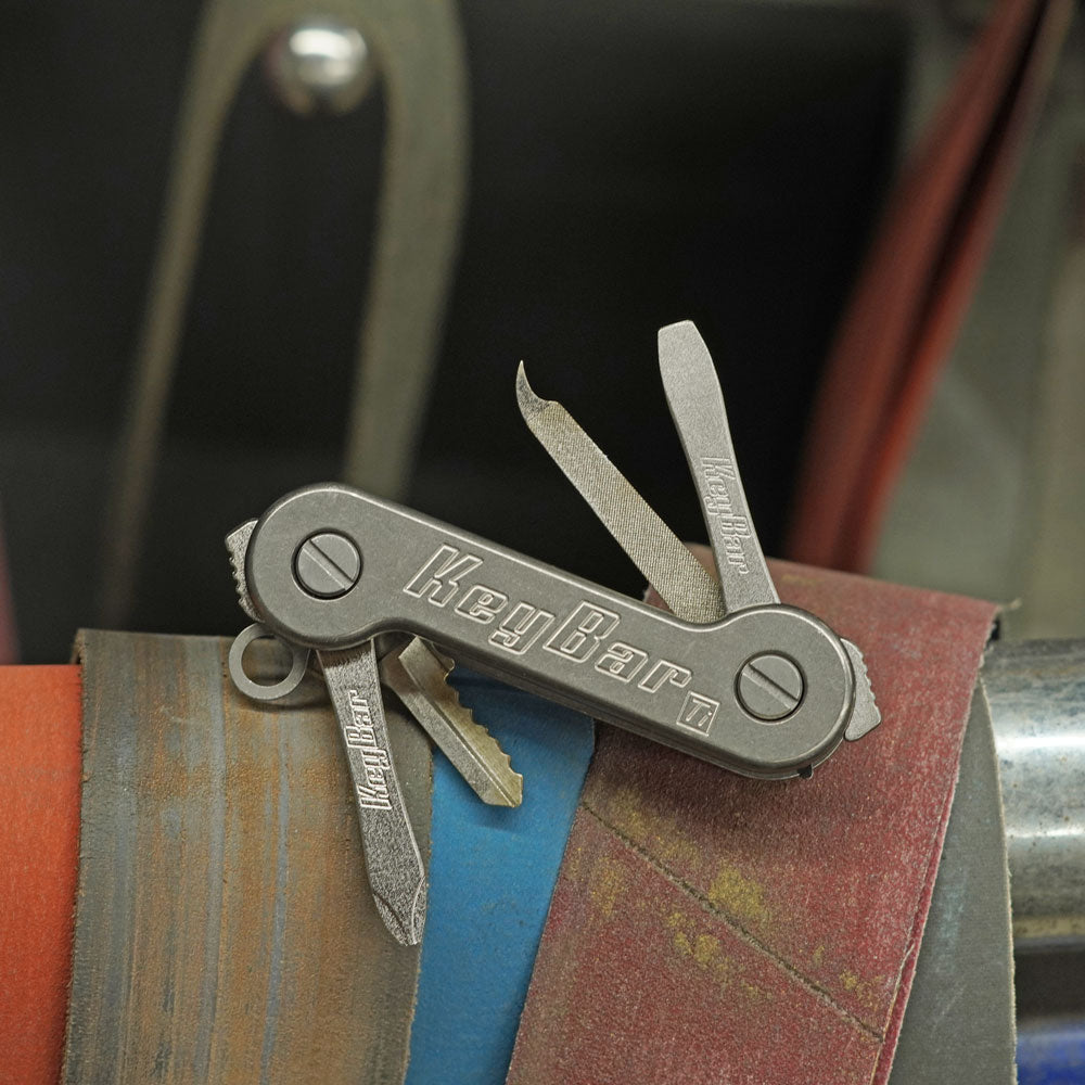 Titanium KeyBar | Durable Stonewashed Key & Tool Organizer