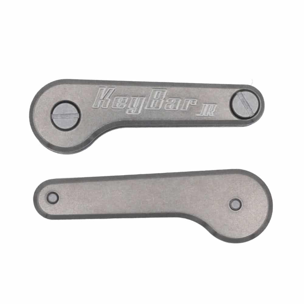 Stonewashed Titanium KeyBar JR | Compact Titanium Key & Tool